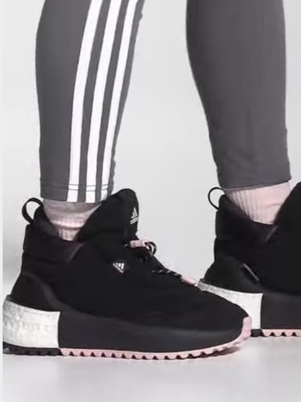 NWT Adidas X_PLRBOOST Puffer Shoes Black Pink Women's 6.5 Winter Gorpcore
